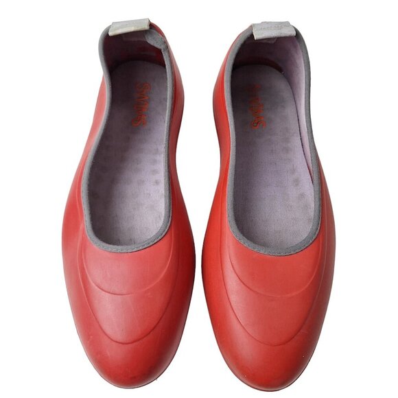 SWIMS Men Medium (Sz 6-7.5)‎ Red Rubber Classic Rain Shoe Cover Galoshes - Picture 5 of 16